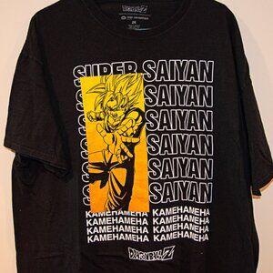 Dragon Ball Z  "Super Saiyan" Black T-Shirt Mens 2XL